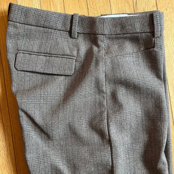 Banana Republic Patterned Pants New Size 14 Wide leg Brown tan - Picture 4 of 11